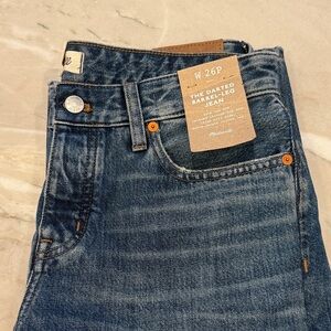 New, never worn Madewell Indigo Barrel-Leg Jeans